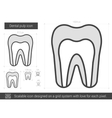 dental pulp line icon vector image