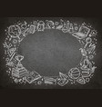 doodle frame back to school with school supplies vector image vector image