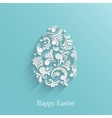 abstract background with floral easter egg vector image