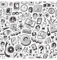 hipsters seamless background vector image