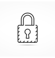 lock line icon vector image