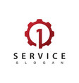 number one service and repair logo auto care vector image vector image