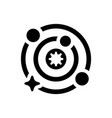 solar system icon vector image vector image