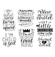 7 hand-lettering motivational bible quotes vector image