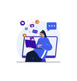 digital marketing modern flat concept for web vector image vector image
