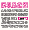 sans serif decorative font vector image