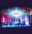 background city night in neon vector image