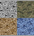 colorful seamless pattern pixel camouflage set vector image