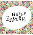 easter eggs pattern colorful background and happy vector image vector image