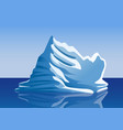 iceberg glacier block ice snow mountain vector image