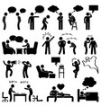 man talking thinking conversation thought vector image