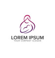 mom and baby baby care logo design concept vector image vector image