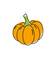 orange pumpkin icon vector image