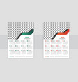 print ready 2022 calendar design template vector image vector image