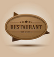 realistic of wooden signboard vector image vector image
