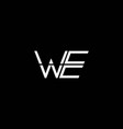 we or ew abstract outstanding professional vector image vector image