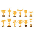 winner golden flat trophy champion cup sign vector image vector image