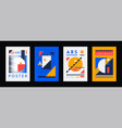 abstract triangle collages bauhaus style posters vector image