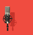 banner with microphone and place for text vector image