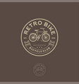 retro bike logo cycling club emblem vector image