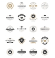 vintage crowns logos set design elements vector image vector image
