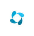 water drops recycle logo icon vector image