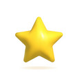 yellow volumetric 3d star icon vector image vector image