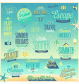 summer sea emblems set vector image vector image