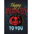 template halloween party with a pumpkin vector image
