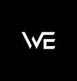 we or ew abstract outstanding professional vector image vector image