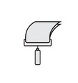 paint brush roll with paper logo design graphic vector image