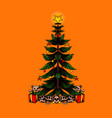 christmas tree vector image