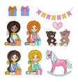 girl games children cartoon vector image