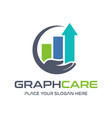graph or invest care logo template this design vector image
