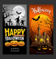halloween banners vertical collections design vector image