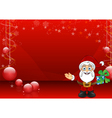 red christmas background with santa vector image