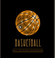 basketball ball from lines and dots polygonal vector image vector image