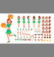 cheerleader girl animated character vector image