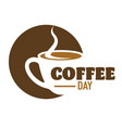coffee drink cafe or cafeteria isolated icon vector image