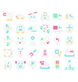 transport icons set vector image vector image