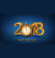 3d gold digits 2018 vector image vector image