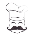 chef funny cartoon face vector image