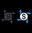 flare mesh wire frame spend money icon with vector image