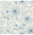 seamless floral pattern with chrysanthemums vector image vector image