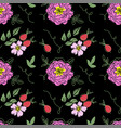 dog rose rosehip briar rosa canina wild rose vector image vector image