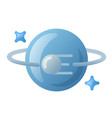planet and sputnik icon vector image vector image