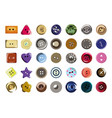 set of colored buttons vector image
