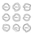 set of deformed banners vector image