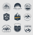 camping logo vector image vector image