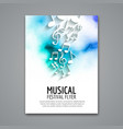 colorful music festival concert template vector image vector image